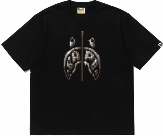 BAPE Mad Shark Photo Print Relaxed Fit Tee Black