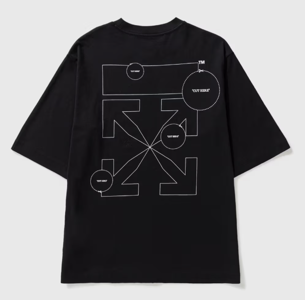 Off White Cut Here Arrow Skate Ss T-shirt