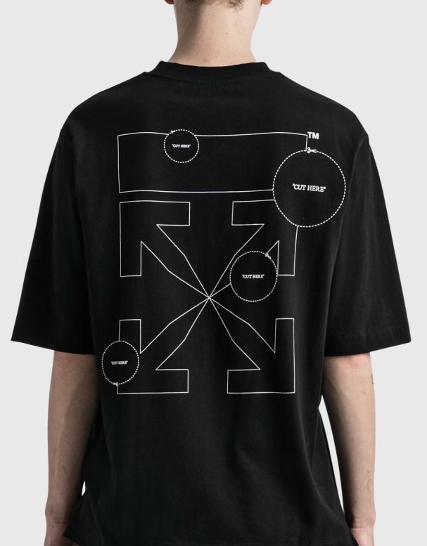 Off White Cut Here Arrow Skate Ss T-shirt