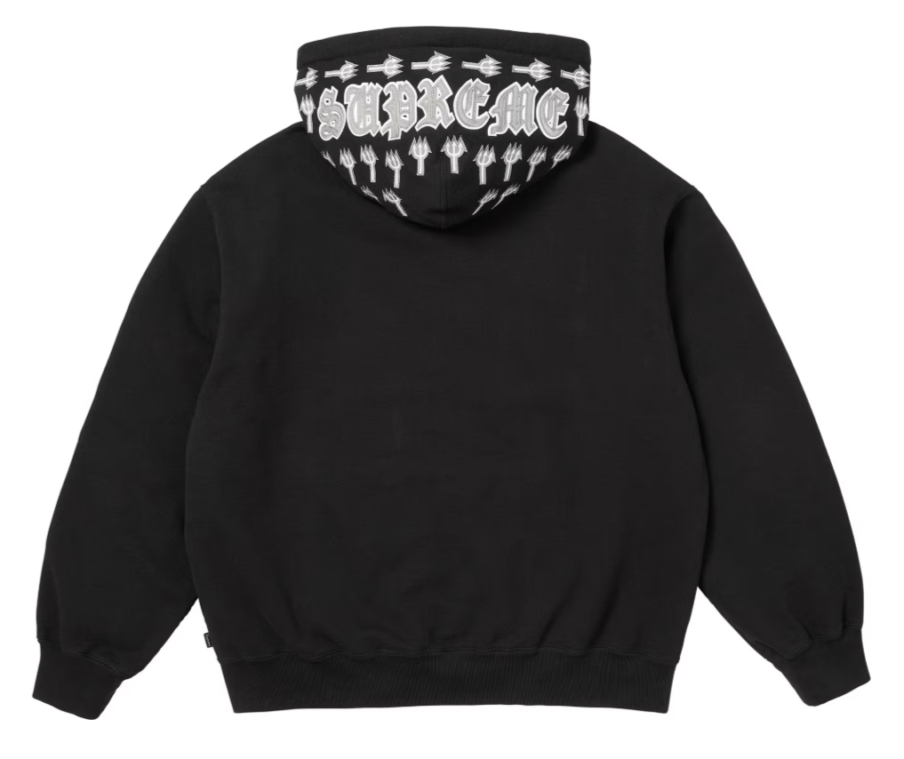 Supreme League Champs  Zip Up Hooded Sweatshirt