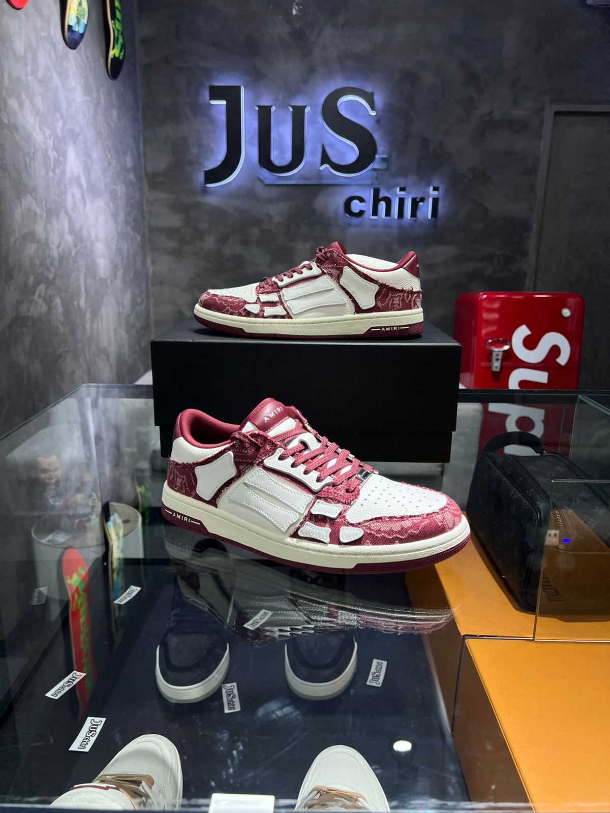 AMIRI Skel Top Low Bandana Red