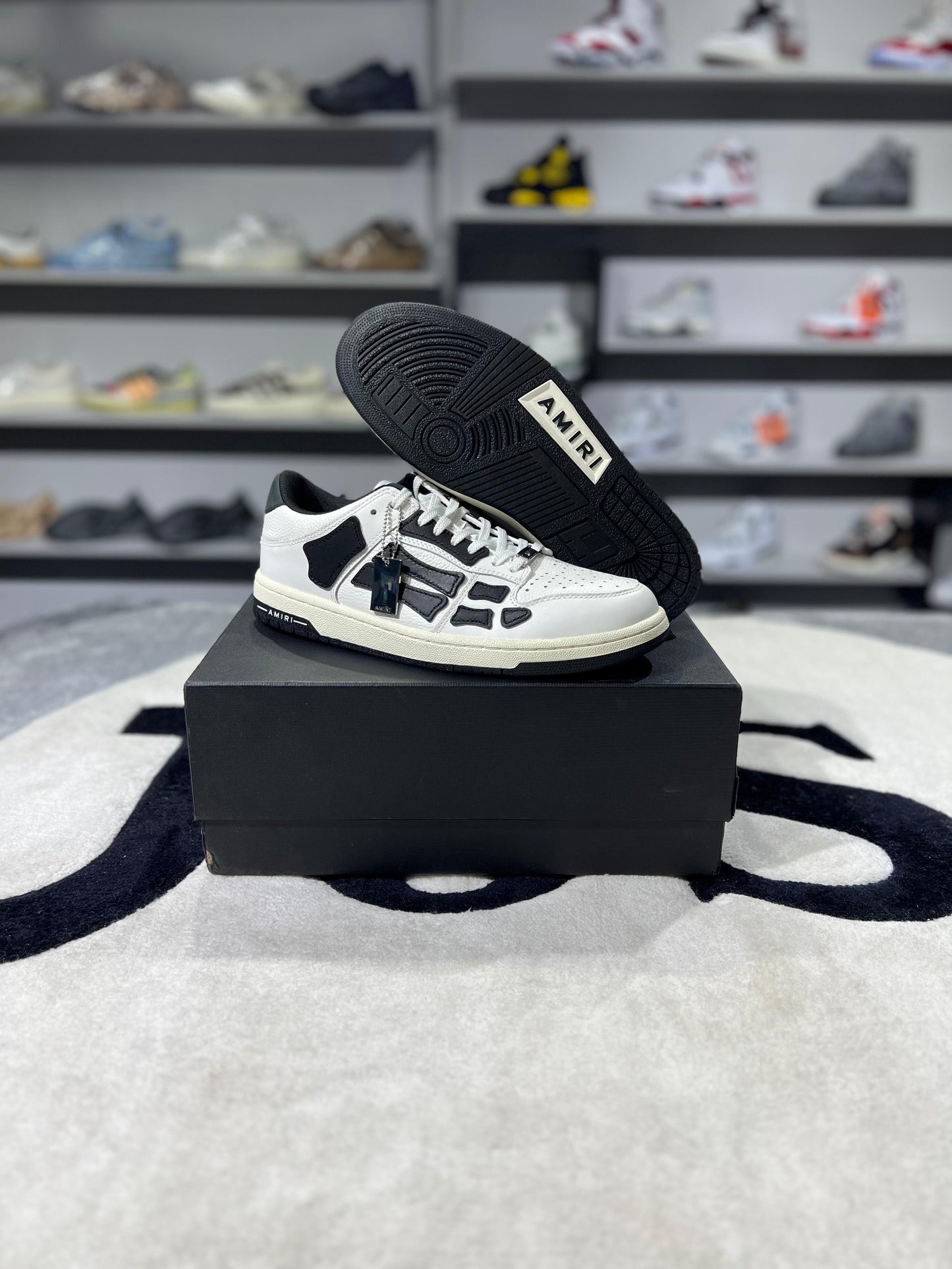 AMIRI Skel Top Low White Black White