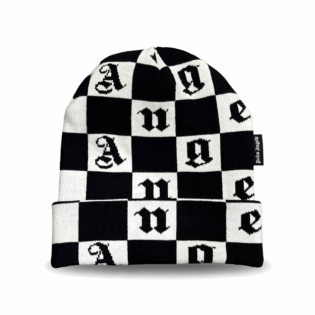 Palm Angels Beanie Damier Black/White