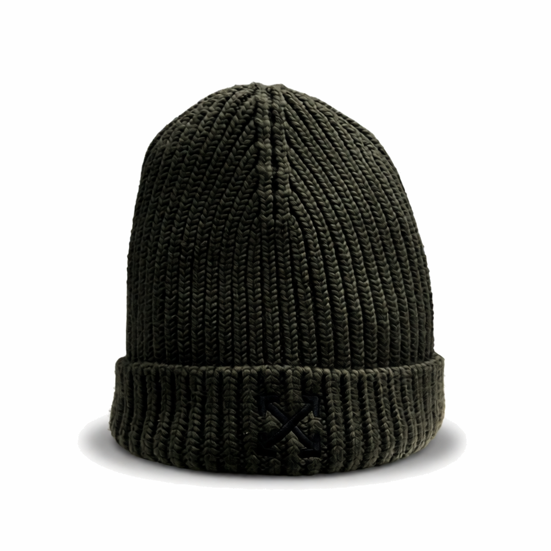 Off-White Beanie Arrow Army Green/Black