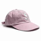 Supreme Gorro Pigment Coated Canvas S Logo 6-Panel Pink