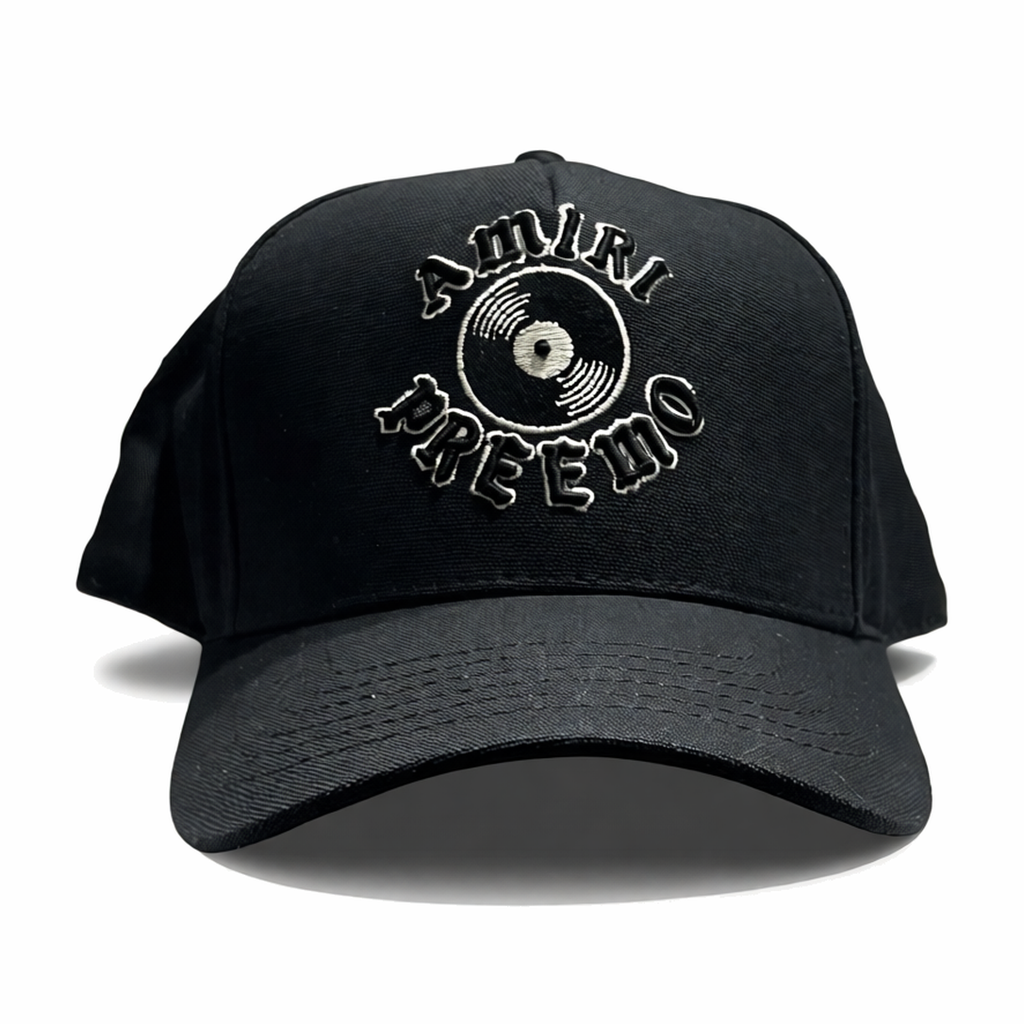 Amiri Gorro DJ Premier Record Canvas Hat Black