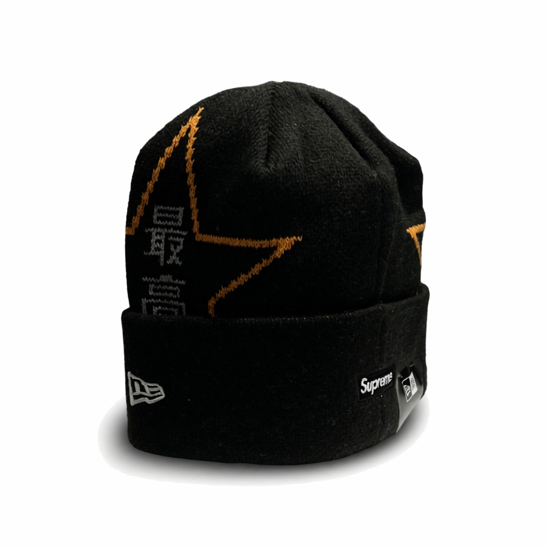 Supreme New Era Stars Beanie Black