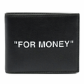Off-White Quote Bifold Wallet For Money Black/White