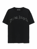 Palm Angels Palm Curved Logo Tee Black/Grey