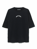 Palm Angels Curved Logo Tee Black