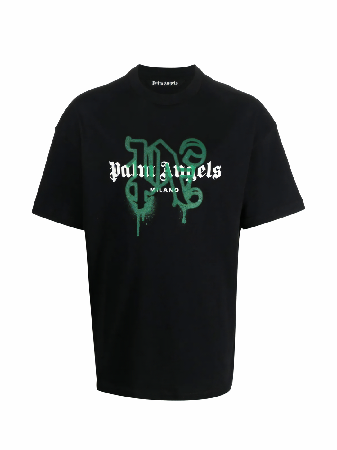 Palm Angels Monogram Spray Milano Over Tee Black/Green