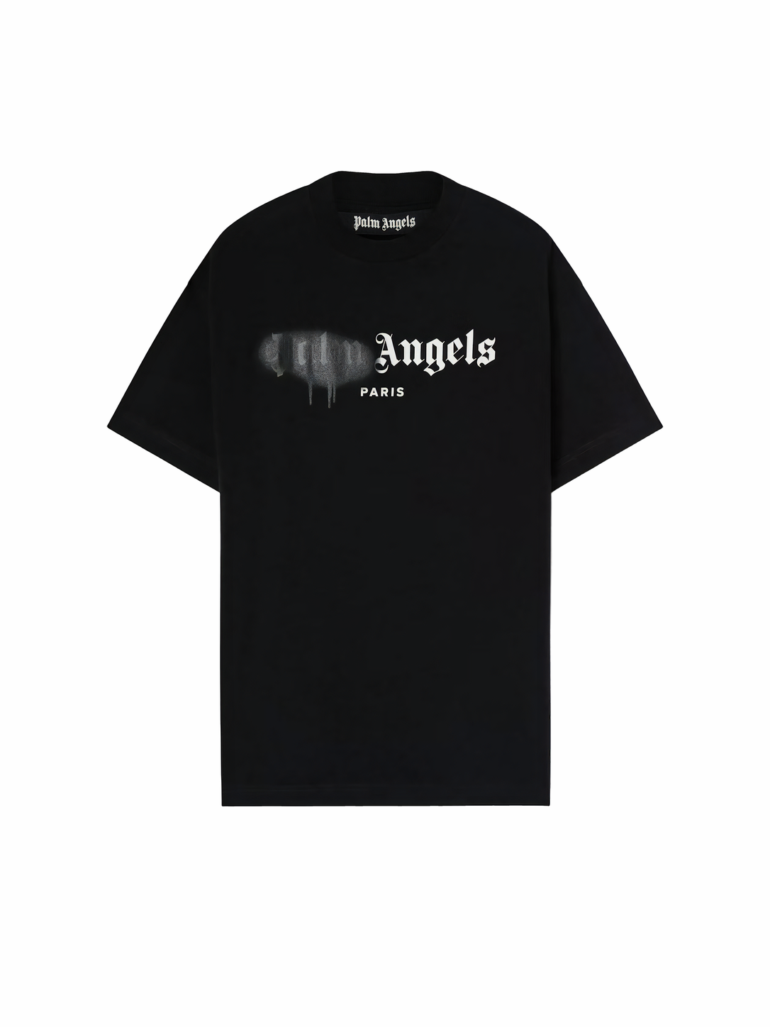 Palm Angels Paris Sprayed Logo Tee Black