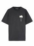 Palm Angels Palms Curved Logo Tee Black/Grey