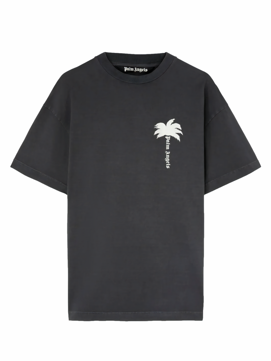 Palm Angels Palms Curved Logo Tee Black/Grey