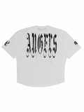 Palm Angels Back Gothic Palm Over Tee White/Black