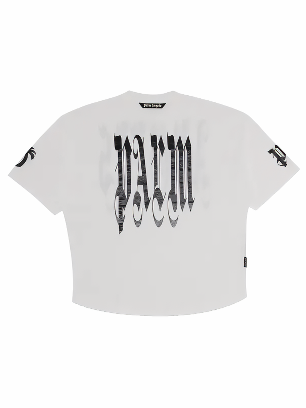 Palm Angels Back Gothic Palm Over Tee White/Black