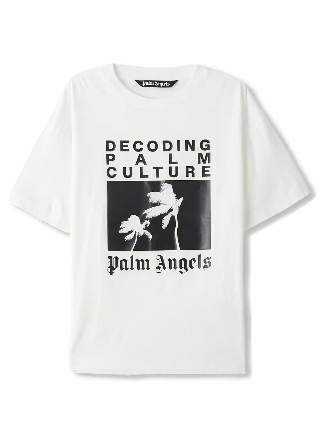 Palm Angels Decoding Palm Culture Reg Tee White/Black