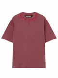 Palm Angels Neck Logo Reg Tee Burgundy/Red