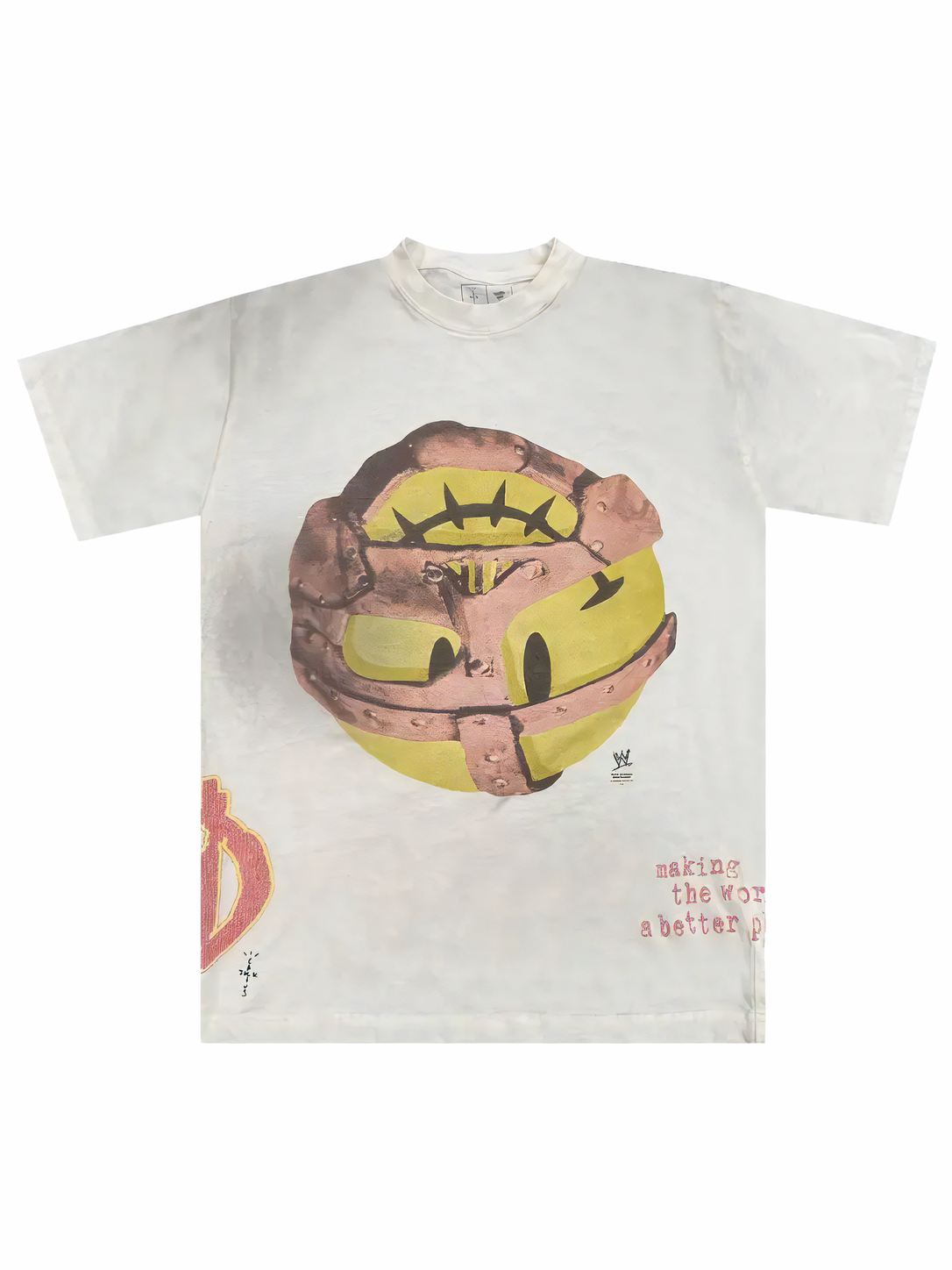 Travis Scott Cactus Jack x WWE Mankind Tee White