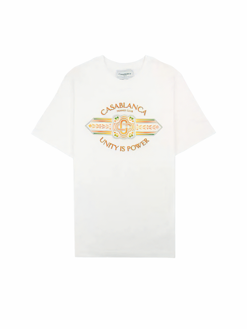 Casablanca Unity Is Power Printed Jersey White