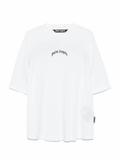 Palm Angels Back Curved Over Tee White