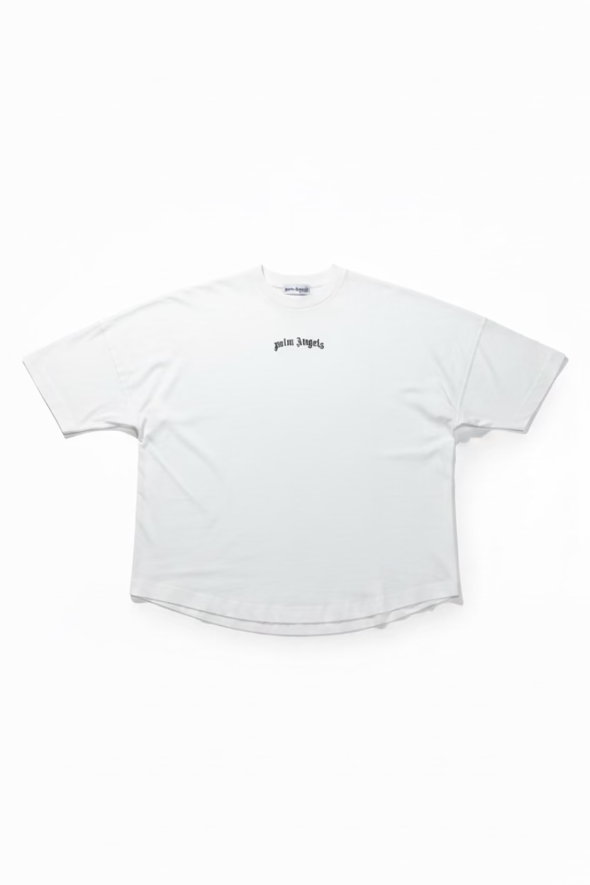 Palm Angels Back Curved Over Tee White