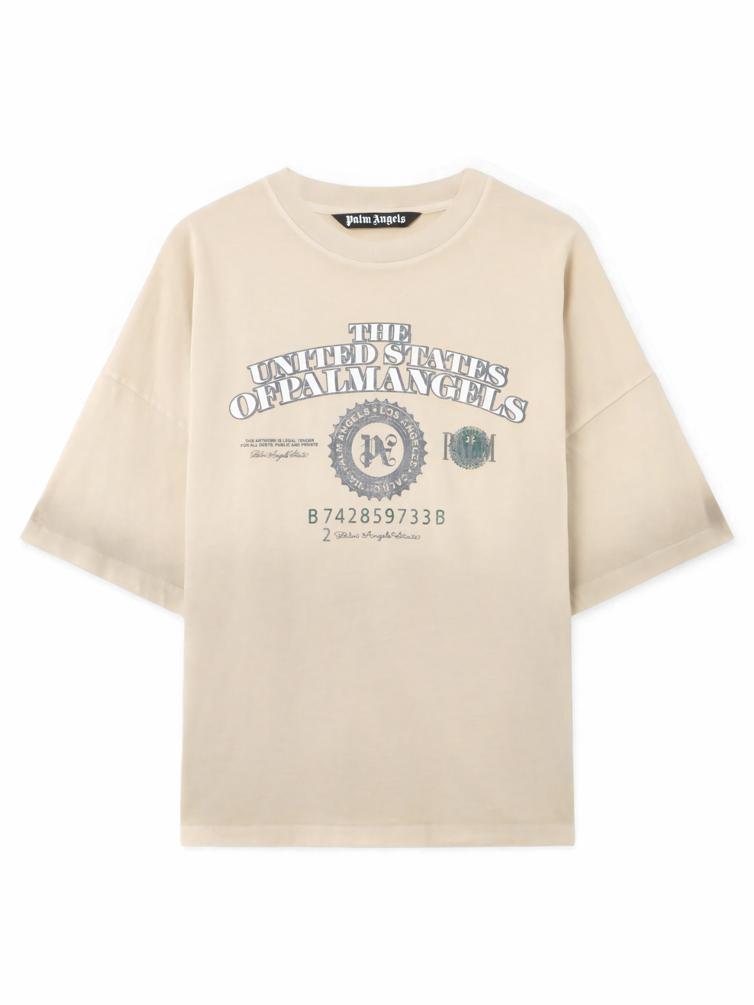 Palm Angels Dollar Print Oversized Cream