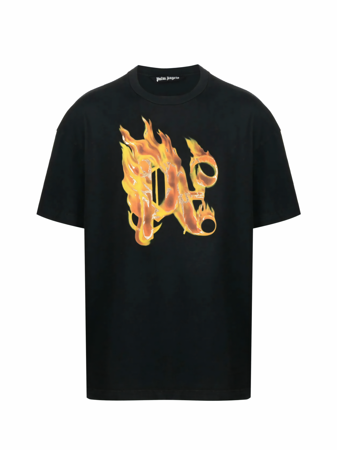 Palm Angels Burning Logo Tee Black/Gold