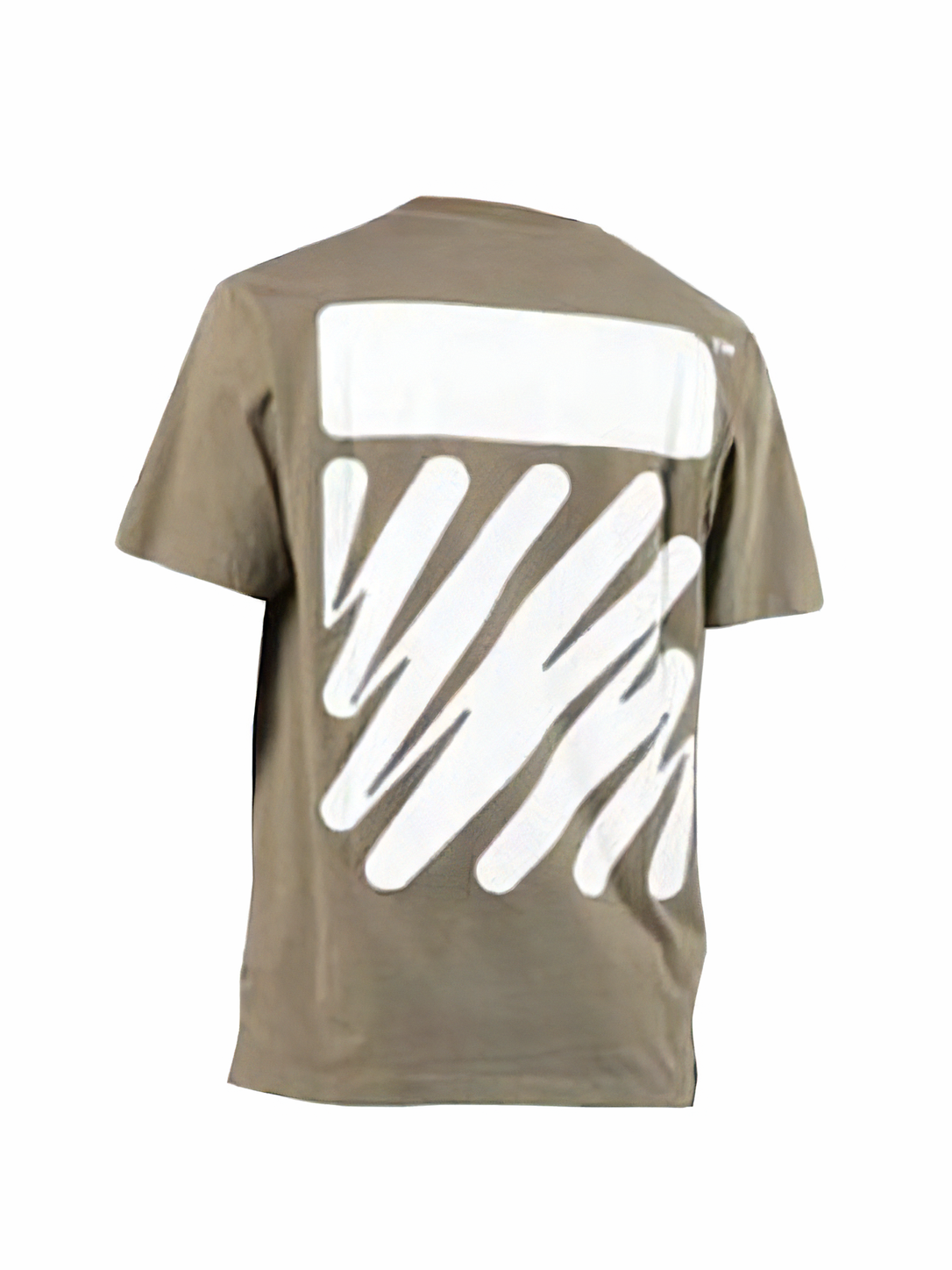 Off-White Wave Diag Print Slim Fit T-Shirt Green/White