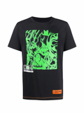 Heron Preston Skull Print Cotton Jersey Black/Green