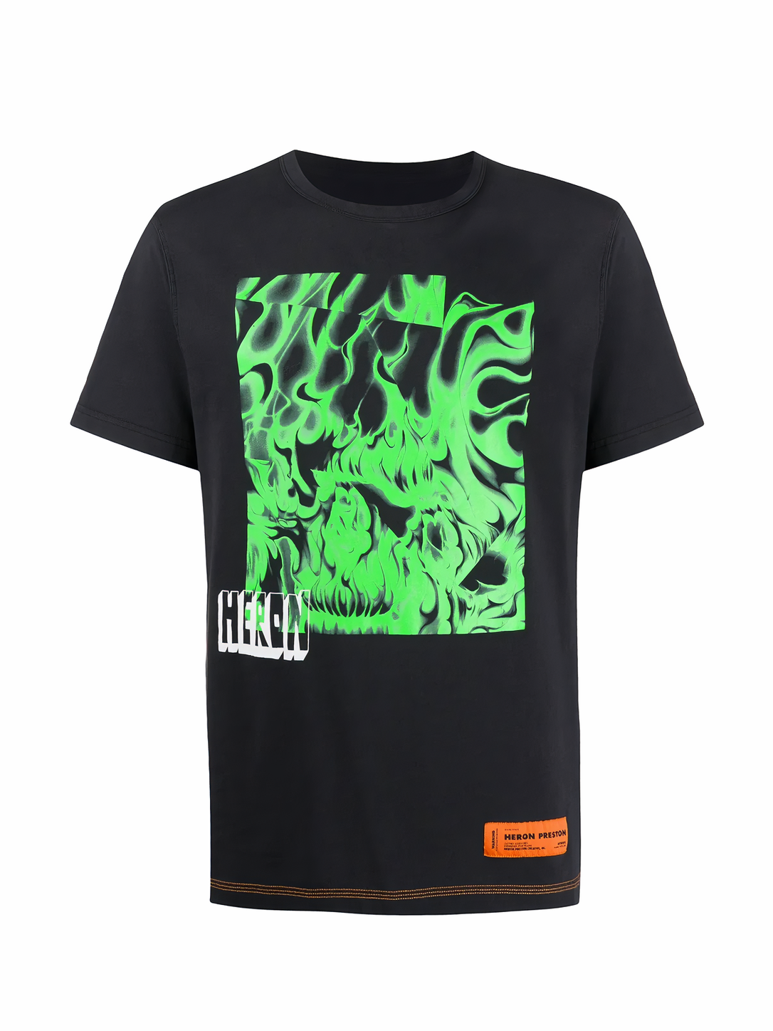 Heron Preston Skull Print Cotton Jersey Black/Green