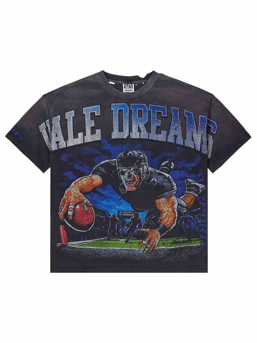 Valley Forever Gridirom Bling Tee Black