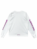 Chrome Hearts Neck Letters Logo Long Sleeve T-Shirt White/Purple