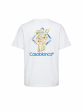 Casablanca Diamond Column Short Sleeve T-Shirt White