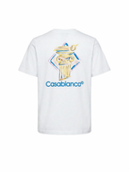Casablanca Diamond Column Short Sleeve T-Shirt White