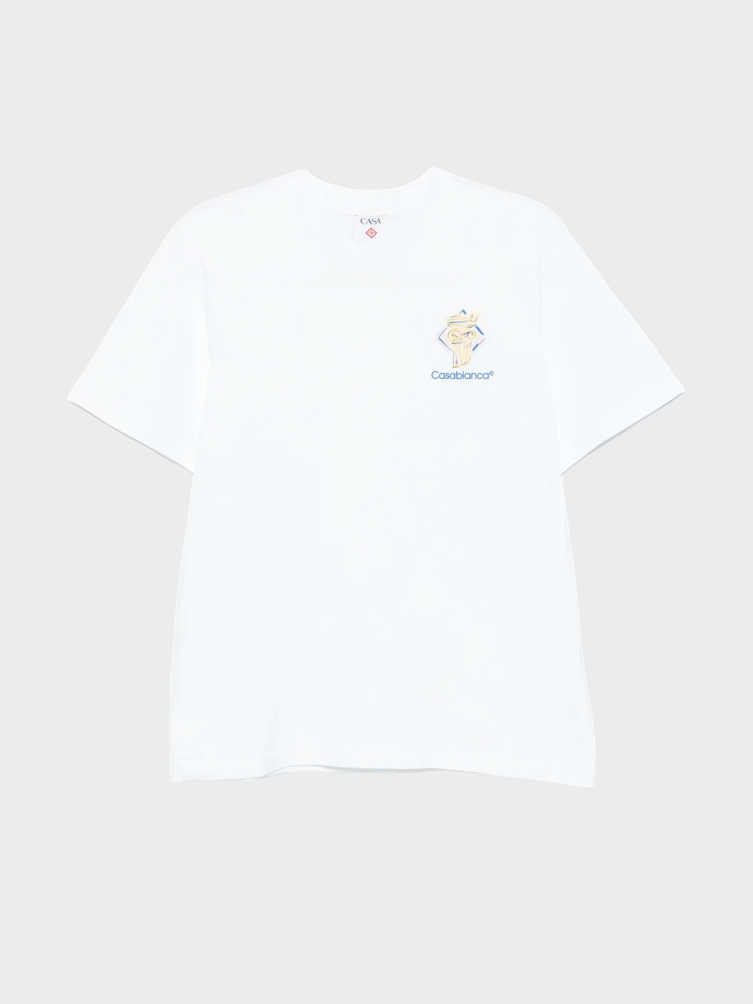 Casablanca Diamond Column Short Sleeve T-Shirt White