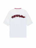 Off-White Jersey Gothic Logo Baseball Shirt White/Red