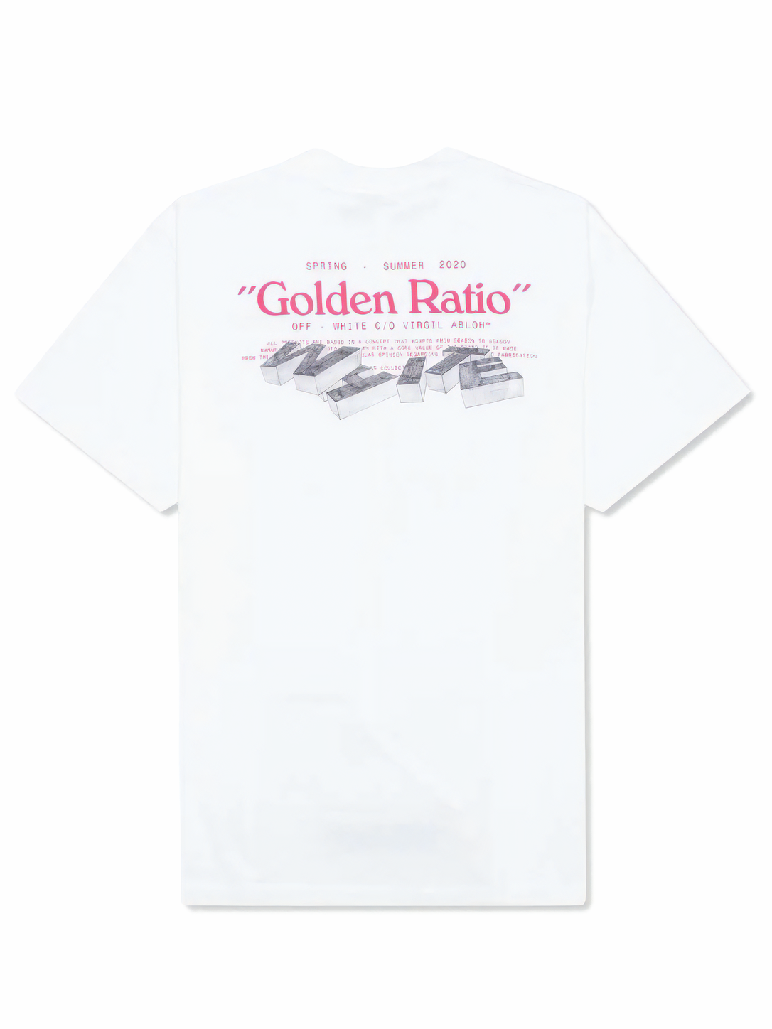 Off-White Virgil Abloh Golden Ratio S/S Over Tee White/Multicolor