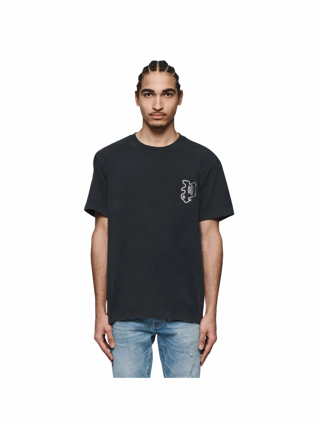 Purple Brand Gothic Crystals Tee Black