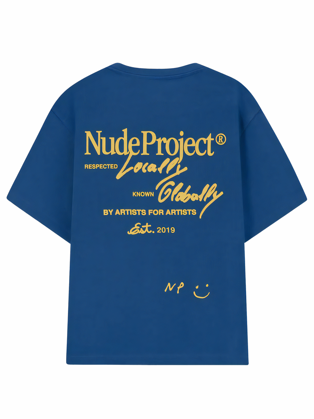 Nude Project Tee Blue/Yellow