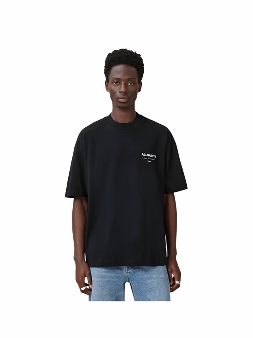 AllSaints Underground Oversized Crew Neck T-Shirt Black
