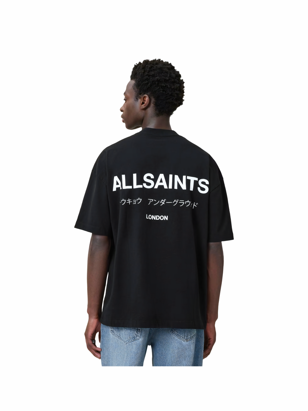 AllSaints Underground Oversized Crew Neck T-Shirt Black