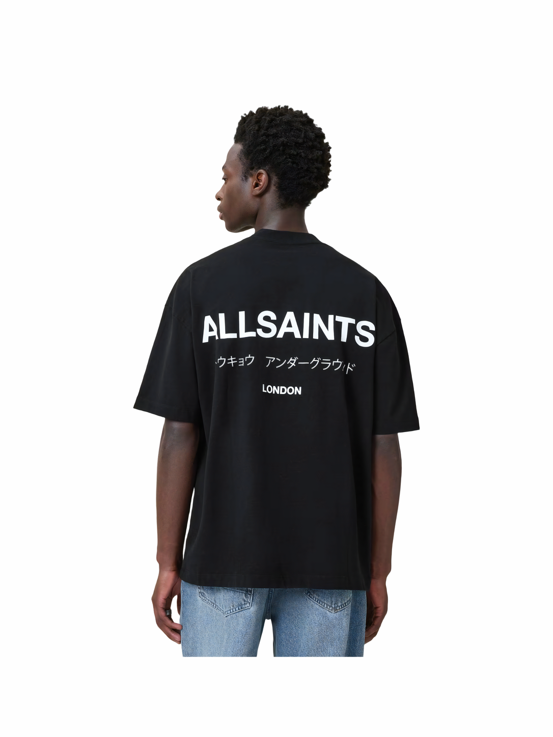 AllSaints Underground Oversized Crew Neck T-Shirt Black