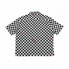 Palm Angels Damier Print Bowling Shirt Black/White/Red