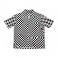 Palm Angels Damier Print Bowling Shirt Black/White/Red