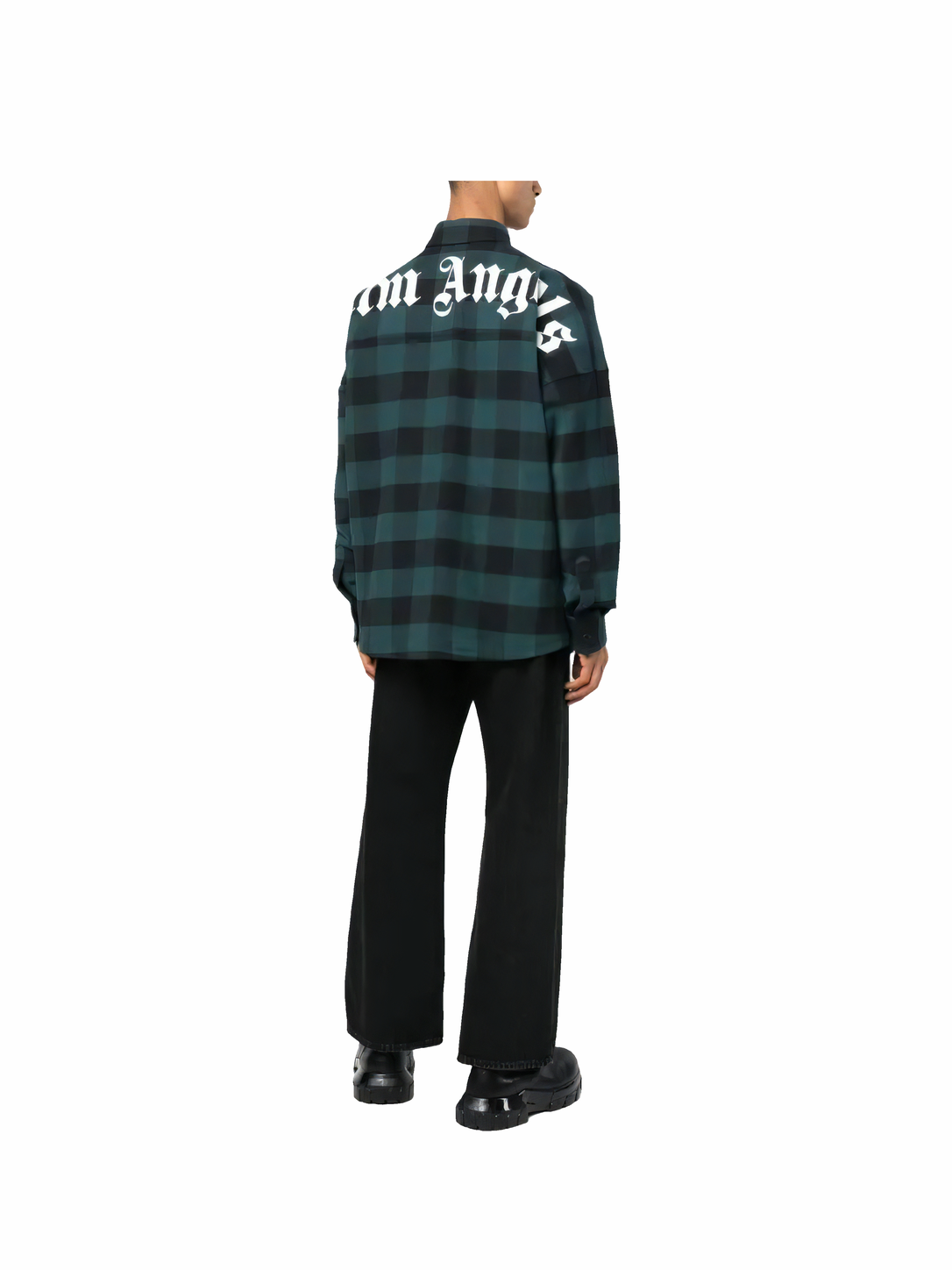 Palm Angels Arrow Flannel Shirt Black/Green