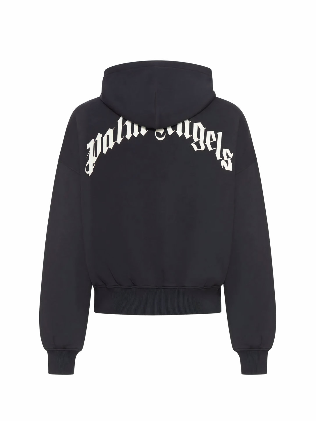 Palm Angels Curved Logo Hoodie Black