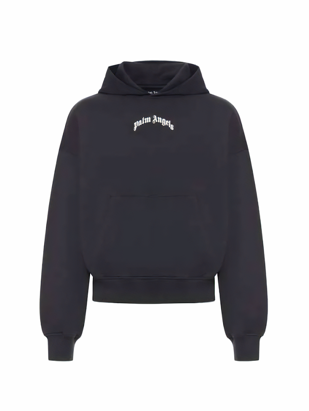 Palm Angels Curved Logo Hoodie Black