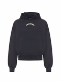 Palm Angels Curved Logo Hoodie Black
