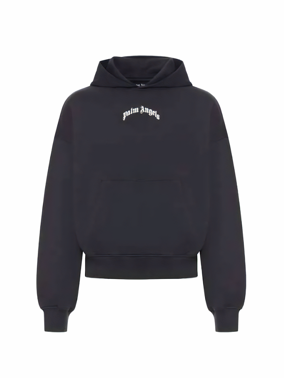 Palm Angels Curved Logo Hoodie Black